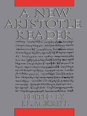 cover image of A New Aristotle Reader